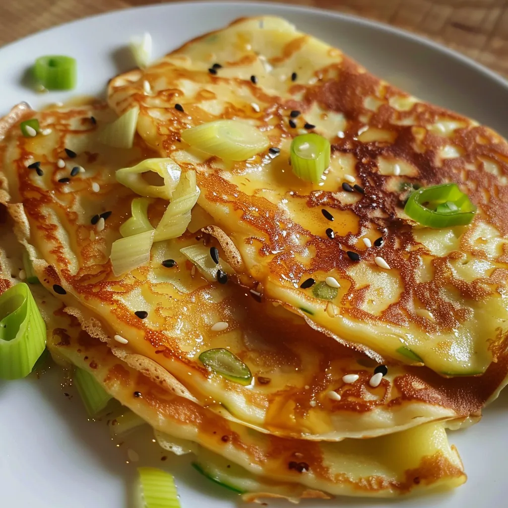 Délicieuses crêpes aux poireaux