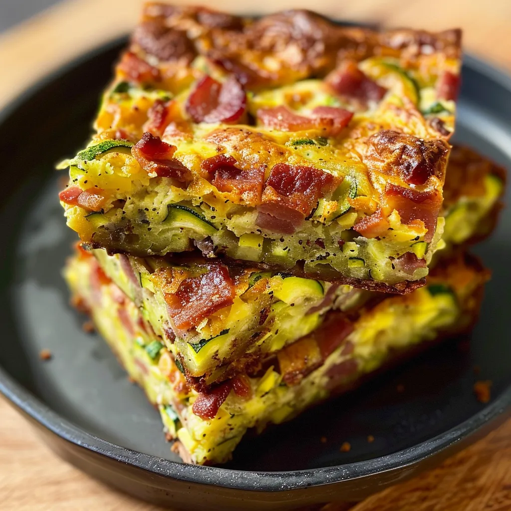Gâteau salé courgettes et lardons