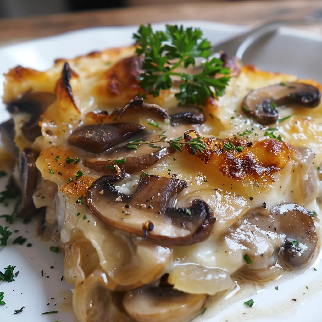 Gratin aux Champignons Légers