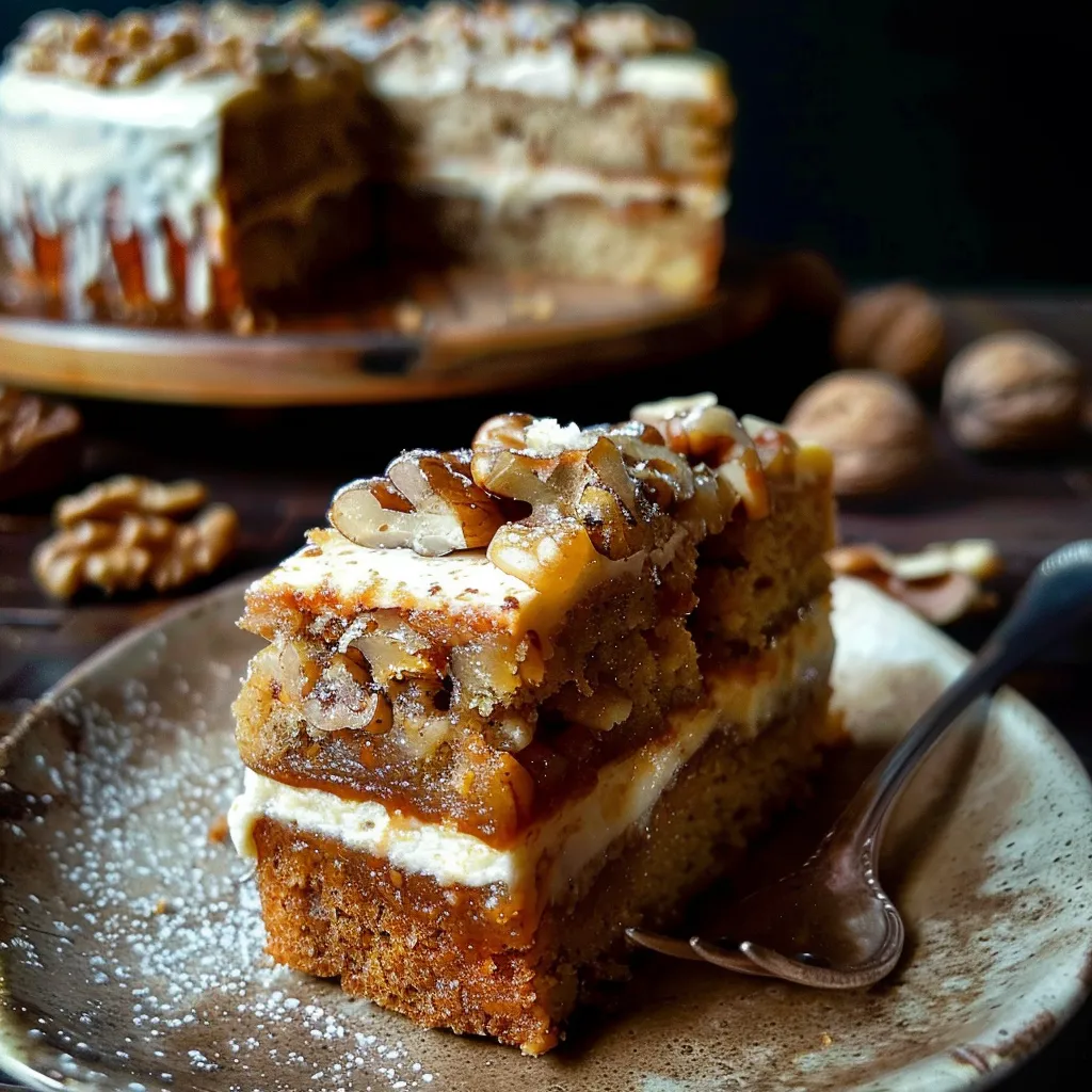 Gâteau aux Noix et Café : Recette Italienne Authentique