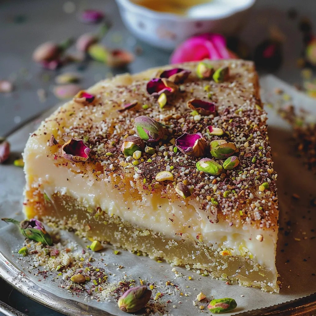 Un Délice Pistache et Rose Inspiré d'Ottolenghi