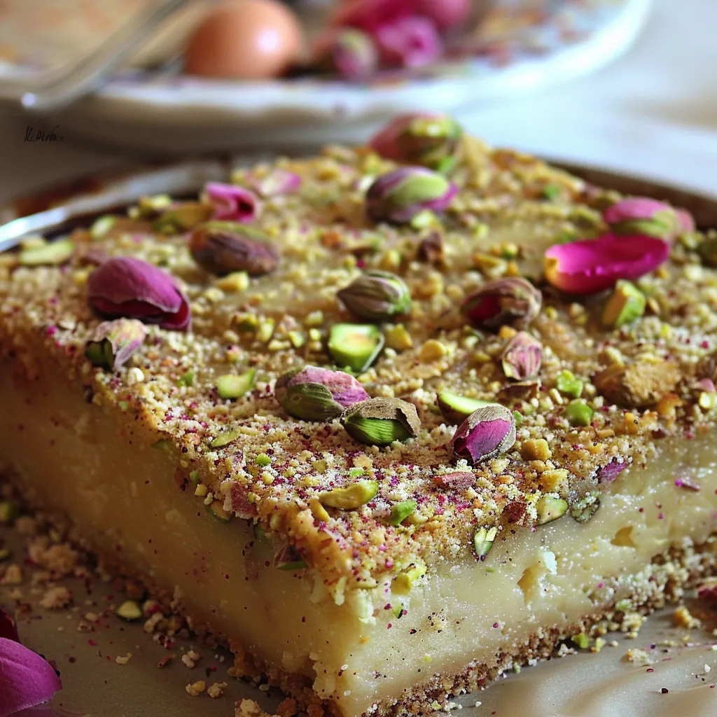 Basboussa Pistache et Rose : Recette Inspirée d'Ottolengh