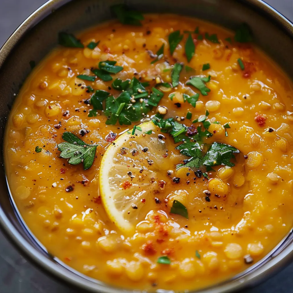Facile et rapide : soupe au citron et lentilles