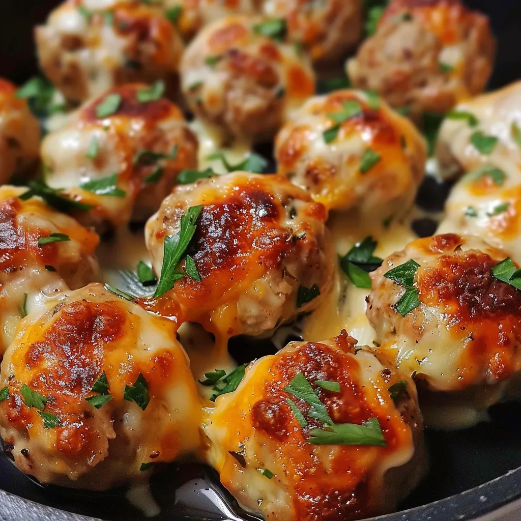 Recette facile : Boulettes de Poulet fourrées à la Mozzarella