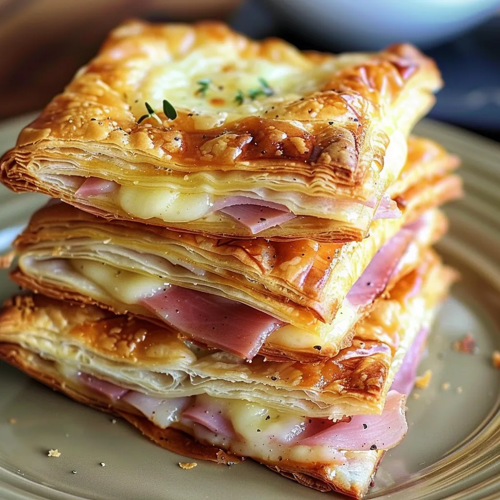 Feuilletés maison jambon et fromage