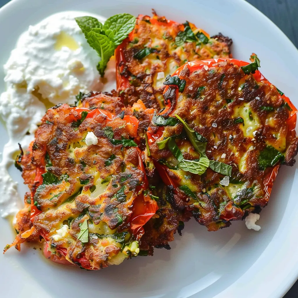 Beignets de tomate et feta à la grecque faciles