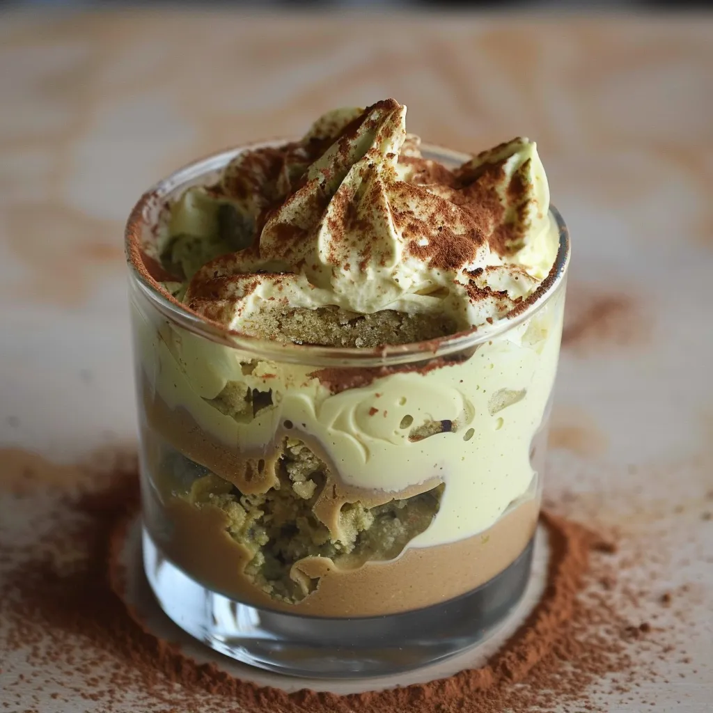 Dessert pistache tiramisu