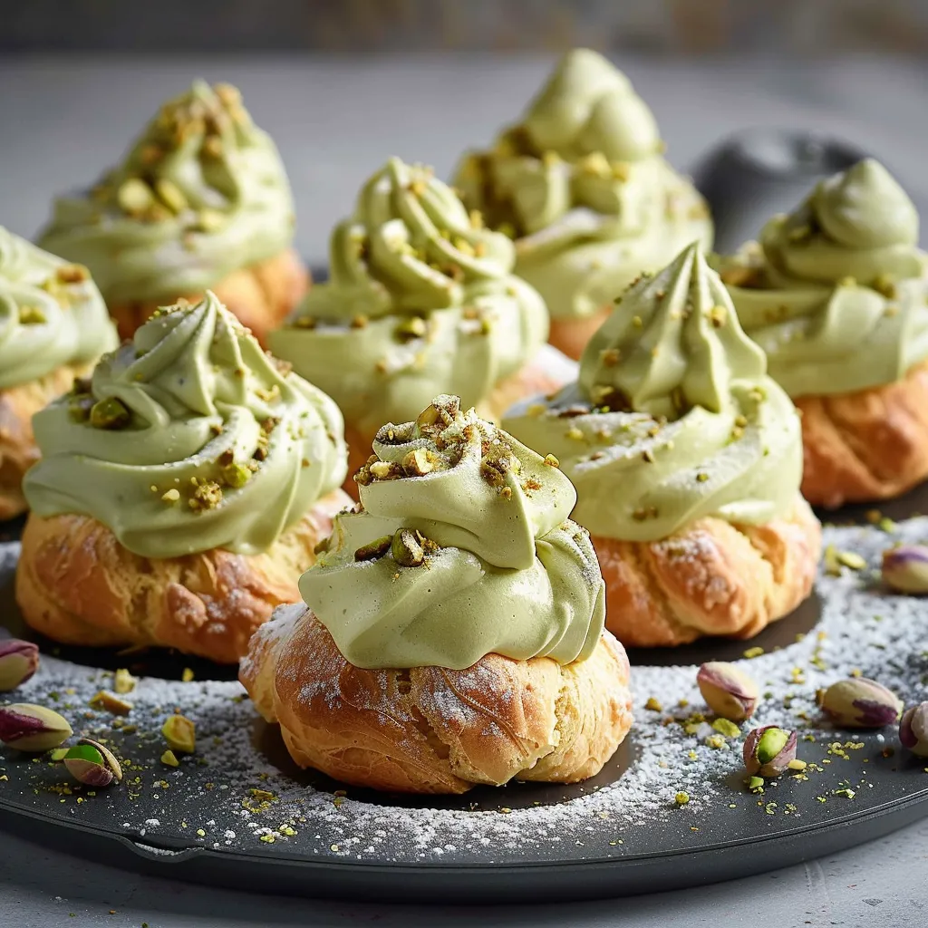 CHOUX IRRÉSISTIBLES À LA PISTACHE