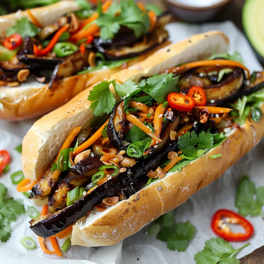 Banh Mi Savoureux Aubergine-Citronnelle