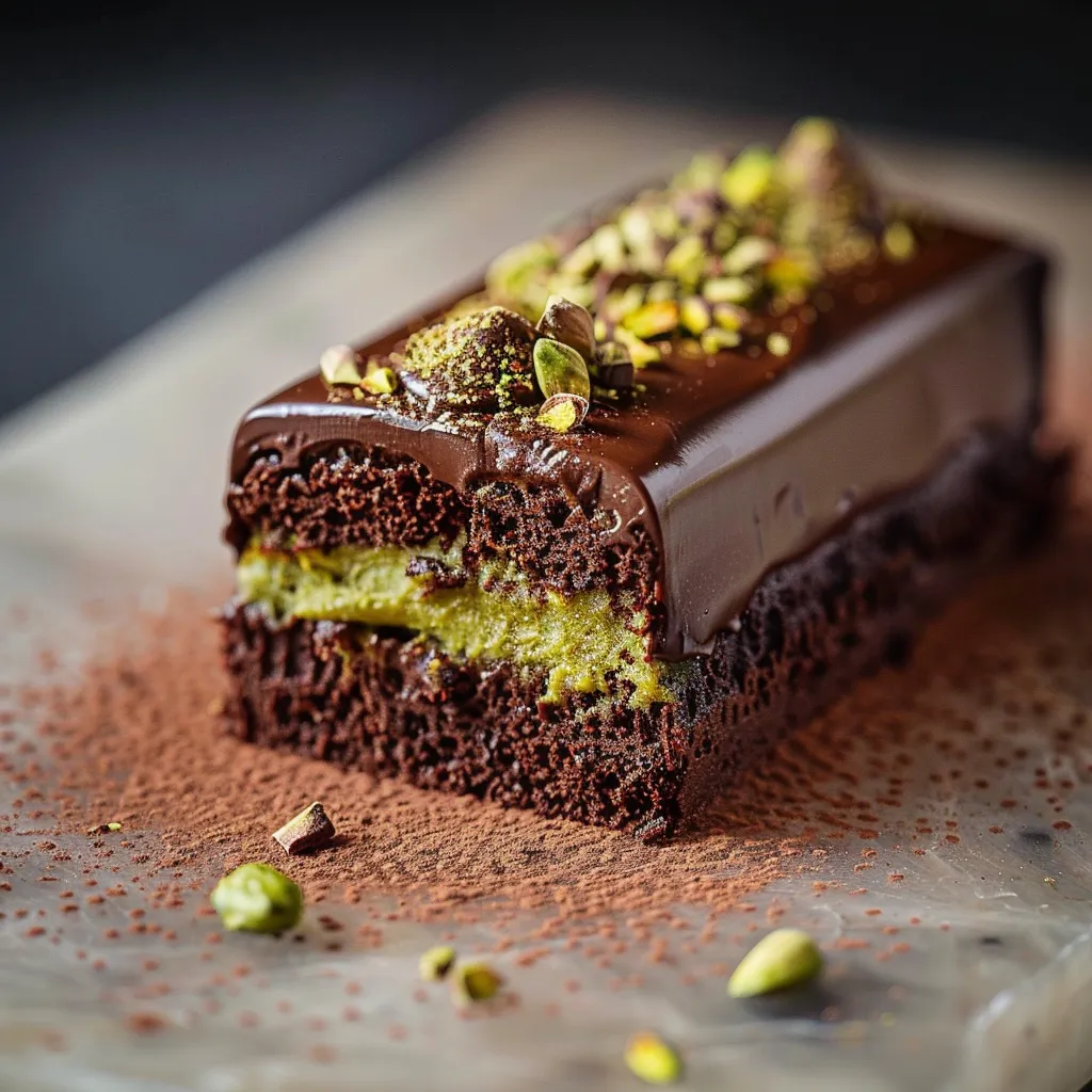 Brownie chocolat kadaïf pistaches