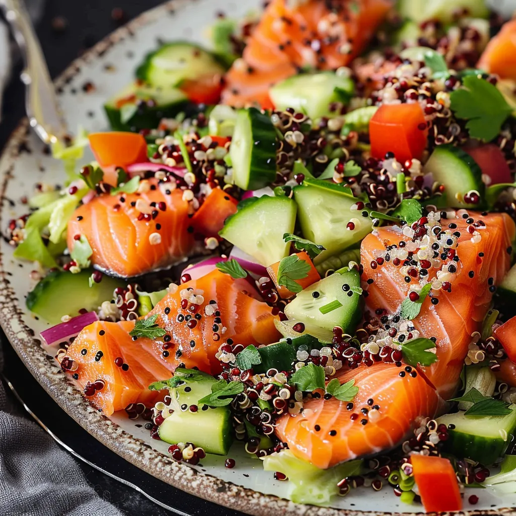 Quinoa et Saumon avec Légumes
