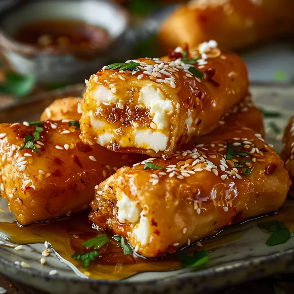 Bouchées Croustillantes à la Feta et au Miel Épicé