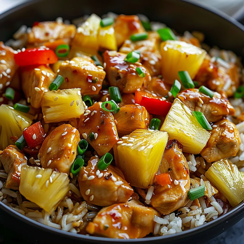 Savoureux Poulet Ananas Riz