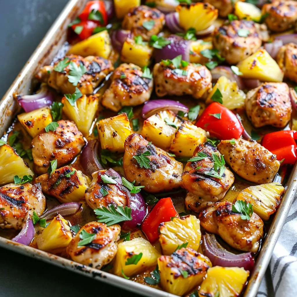 Un Dîner Tropical avec Poulet et Ananas