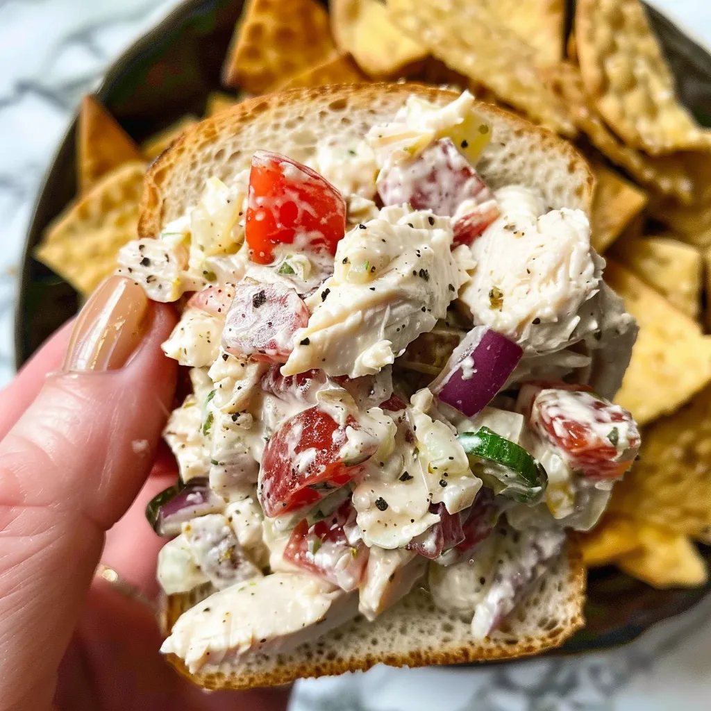 Salade Fraîche Italienne au Poulet