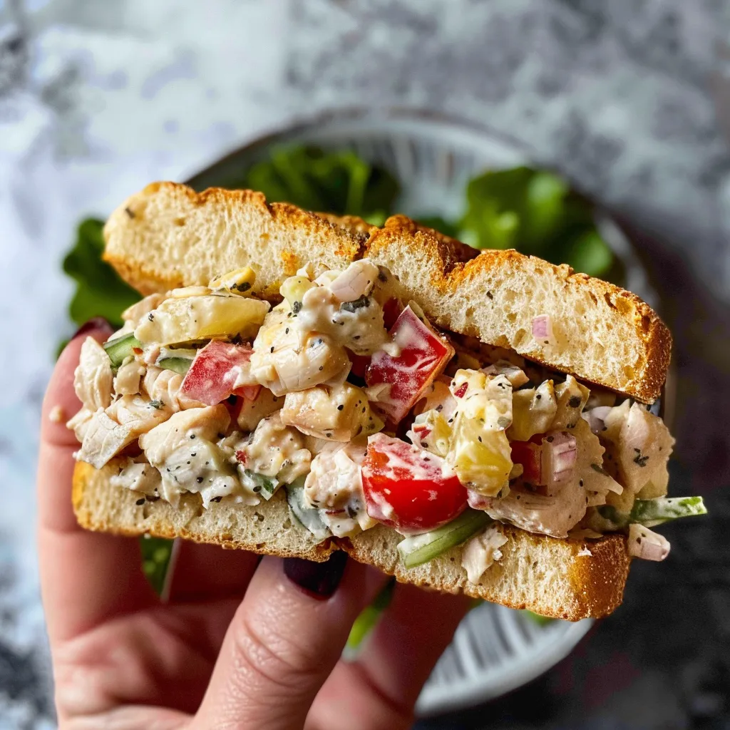 Recette de Salade de Poulet façon Sandwich Italien