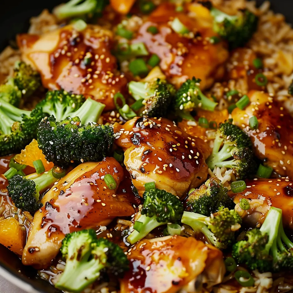 Poulet Orange et Brocoli Facile