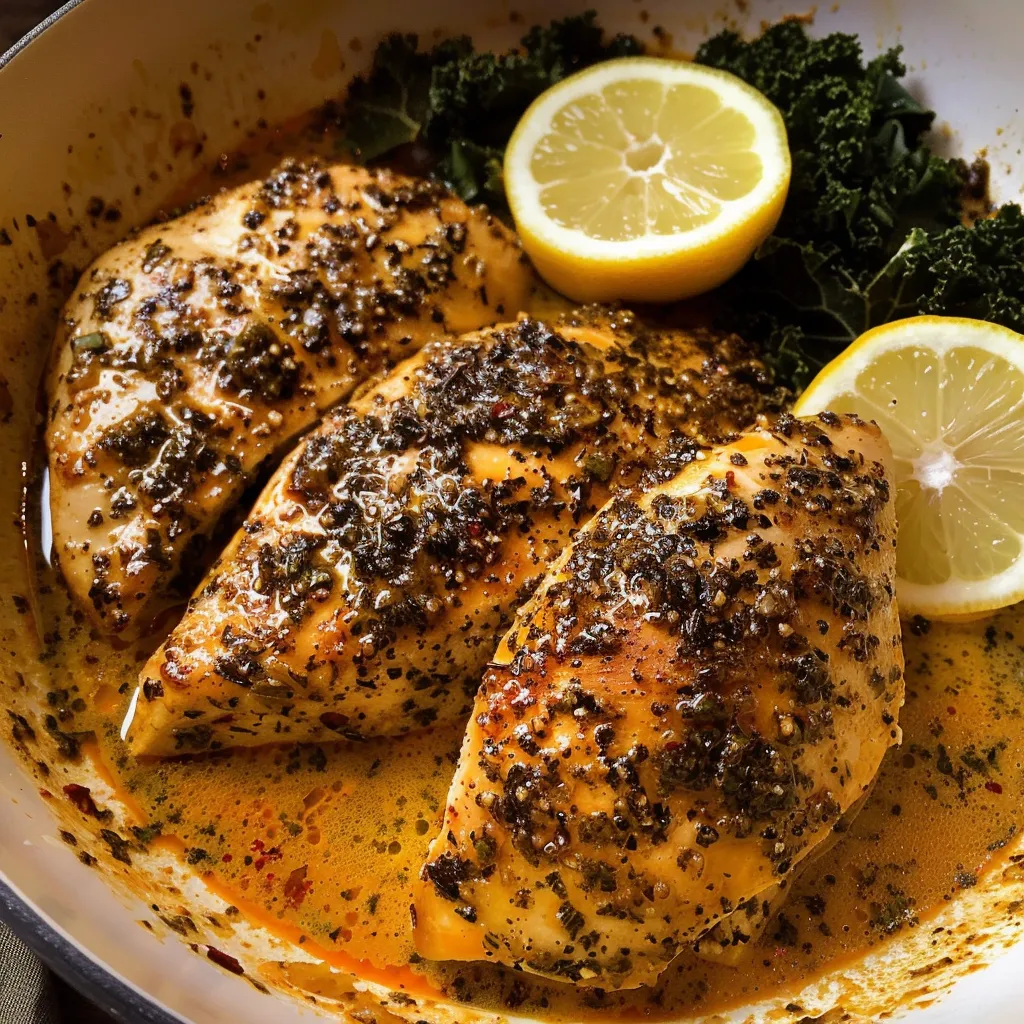 Poulet Crémeux au Citron et Parmesan - Recette Facile