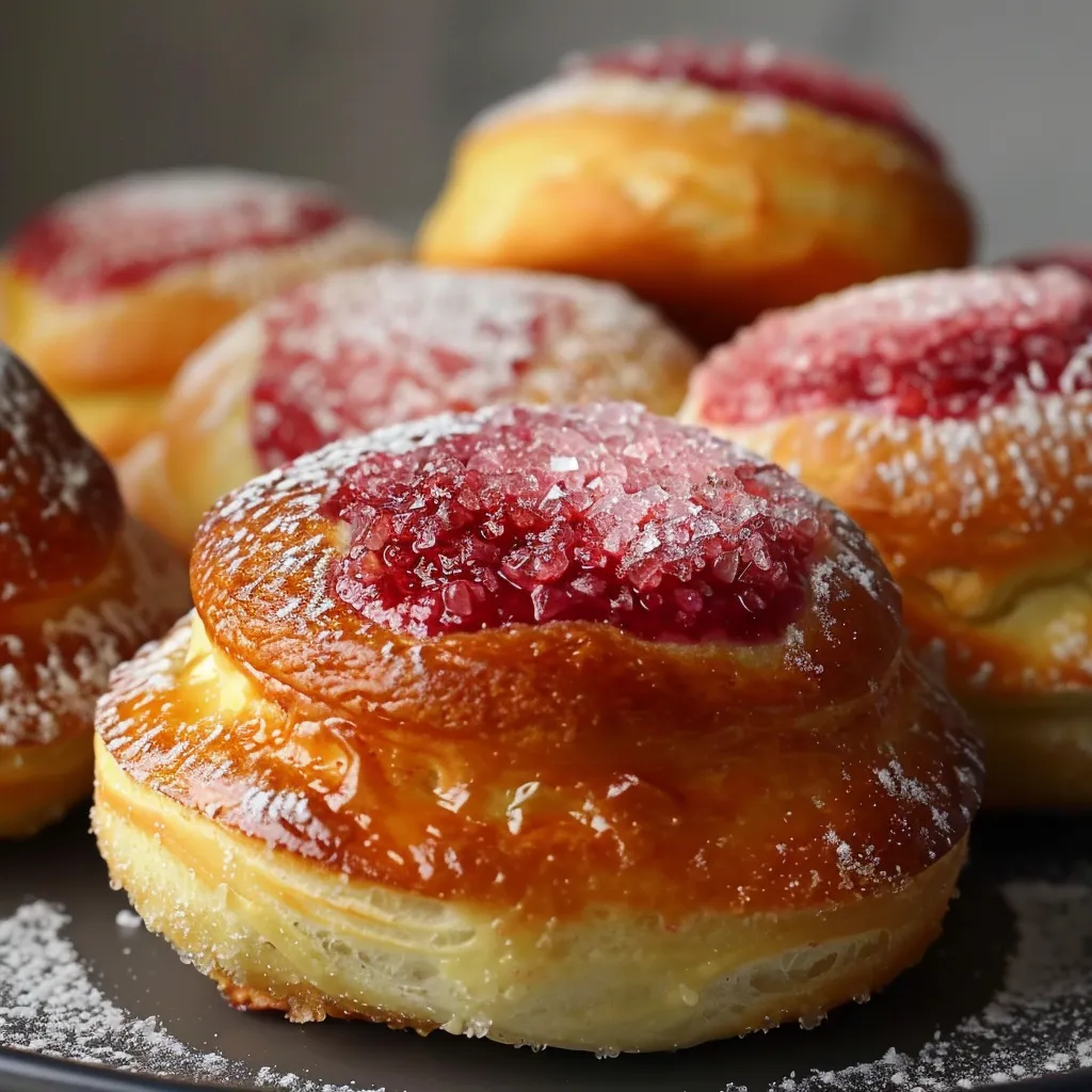 Pains moelleux vanille avec touche sucrée framboise