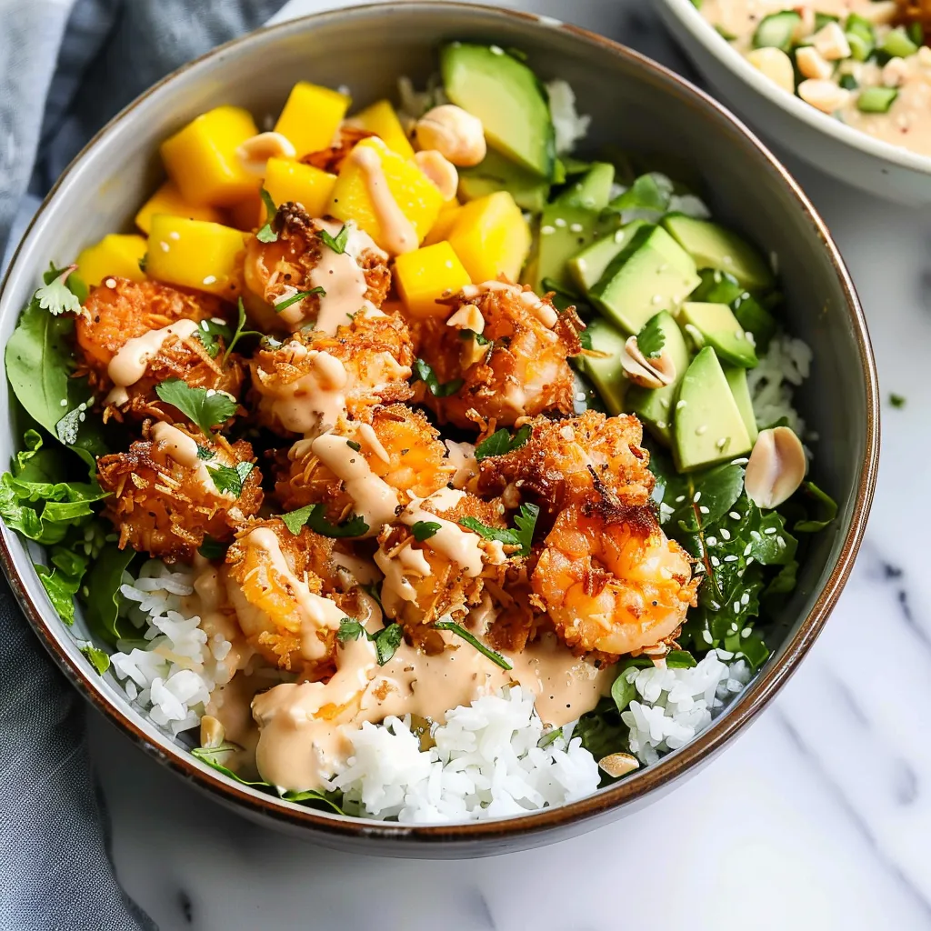Noix de Coco et Crevettes Tropicales