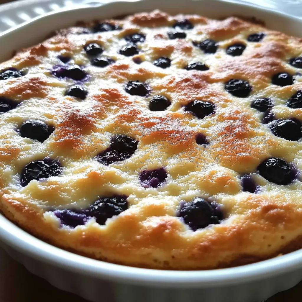 Gâteau avec myrtilles et fromage onctueux