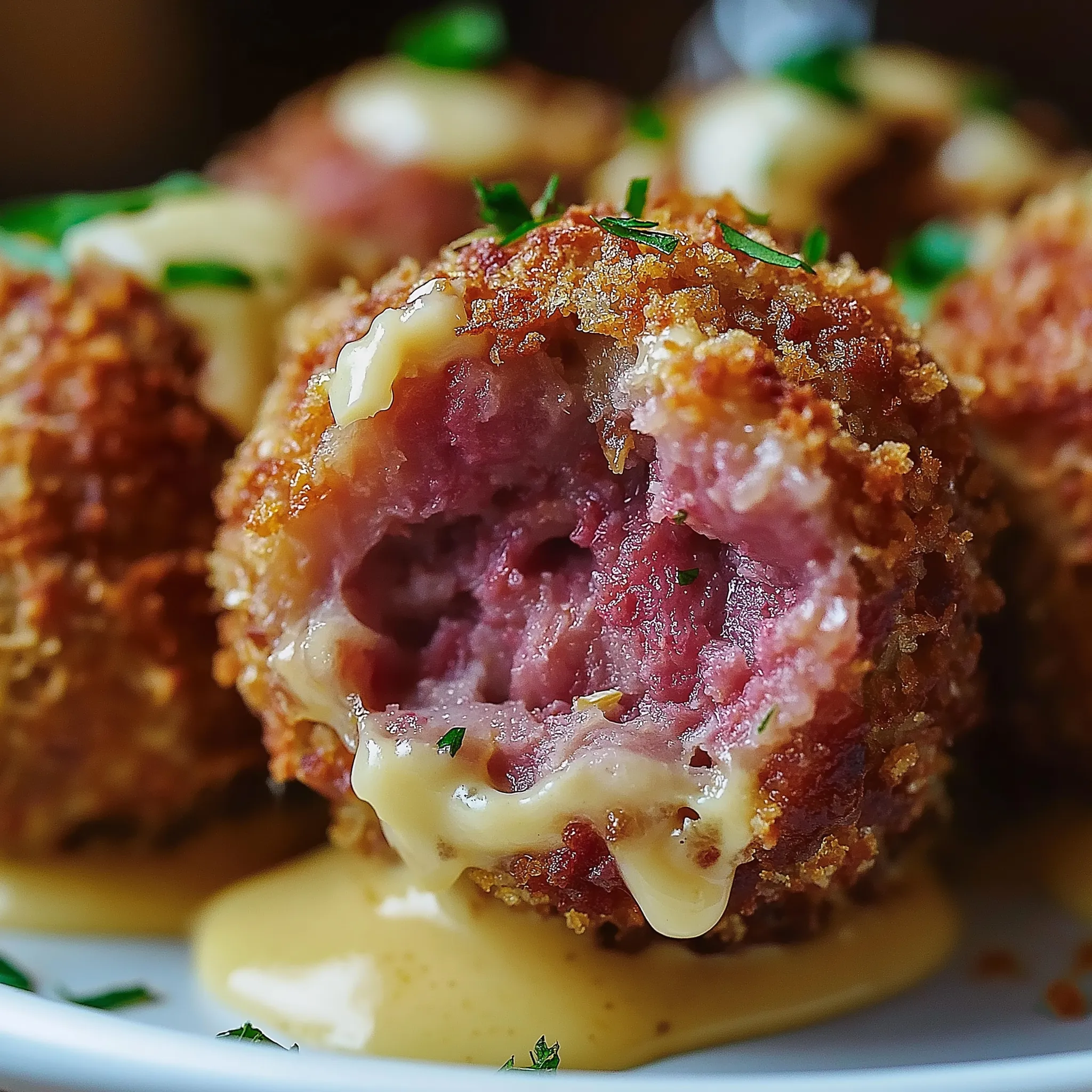 Boulettes Reuben dorées
