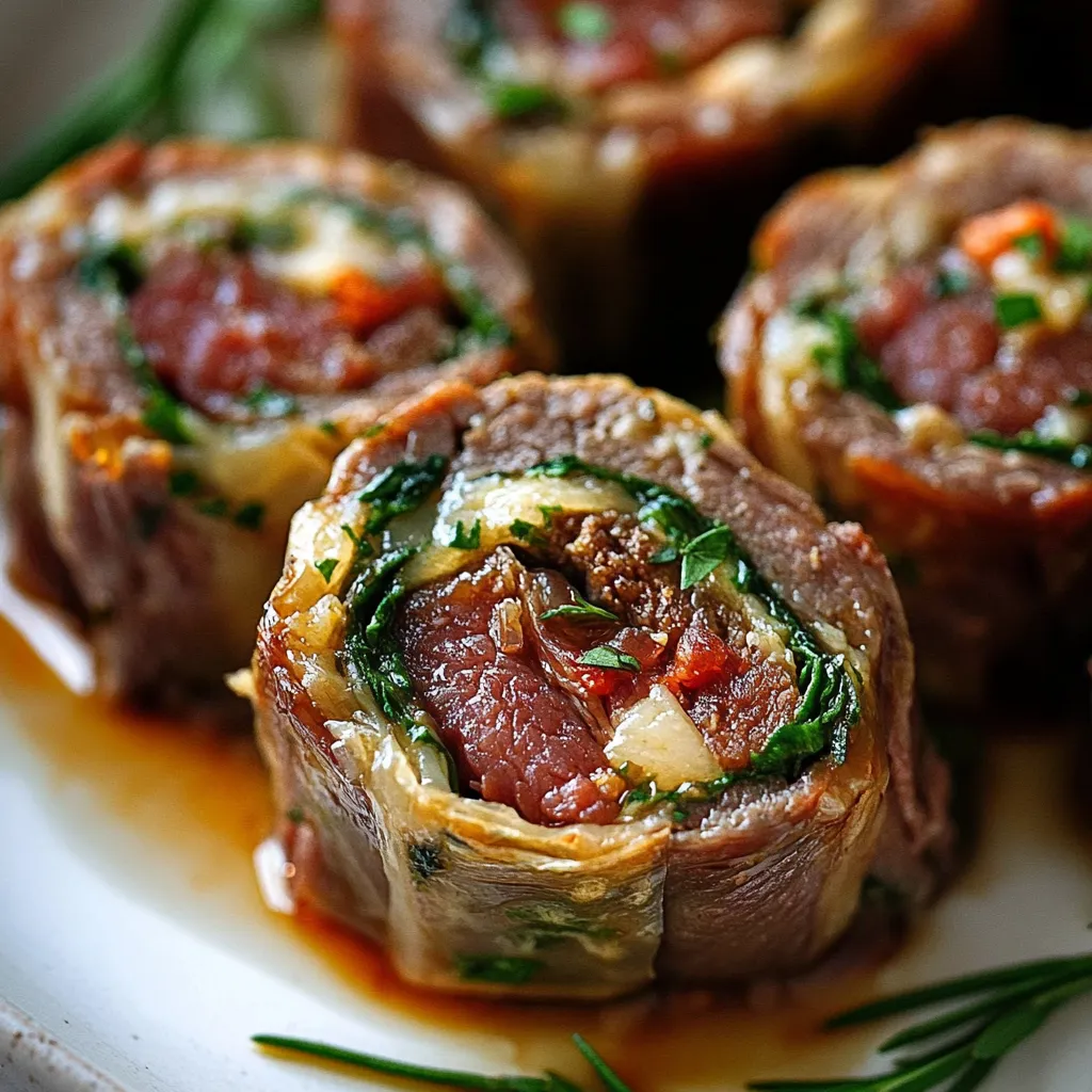 Roulés de Bœuf Farcis - Plat Gastronomique