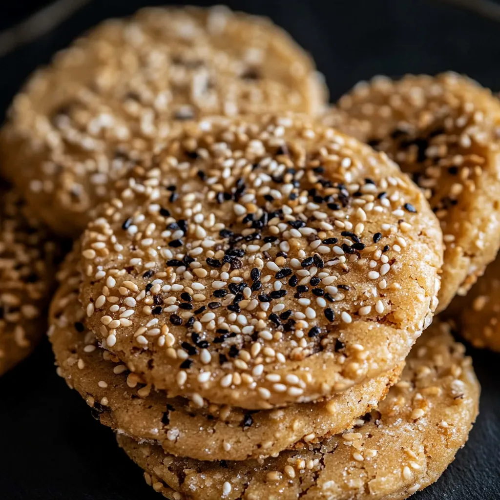 Cookies au Sésame et Sucre Brun - Recette Gourmande