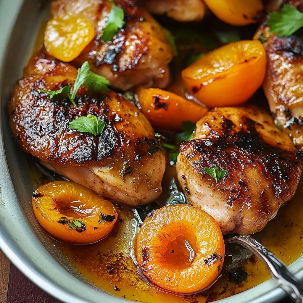 Poulet Grillé Marocain aux Abricots - Recette authentique