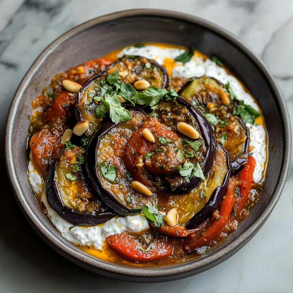 Aubergines Borani - Recette moyen-orientale savoureuse