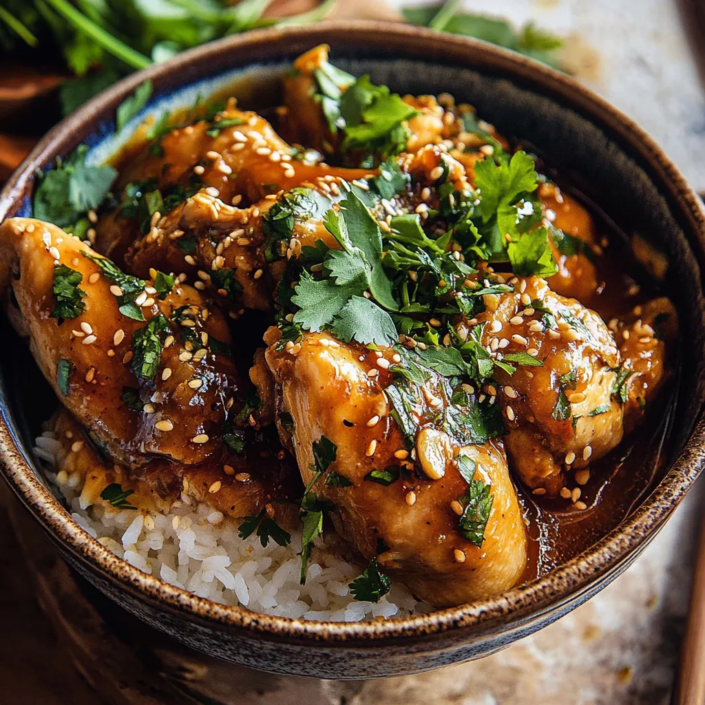 Poulet Mijoté avec Miel et Ail - Une saveur douce et réconfortante