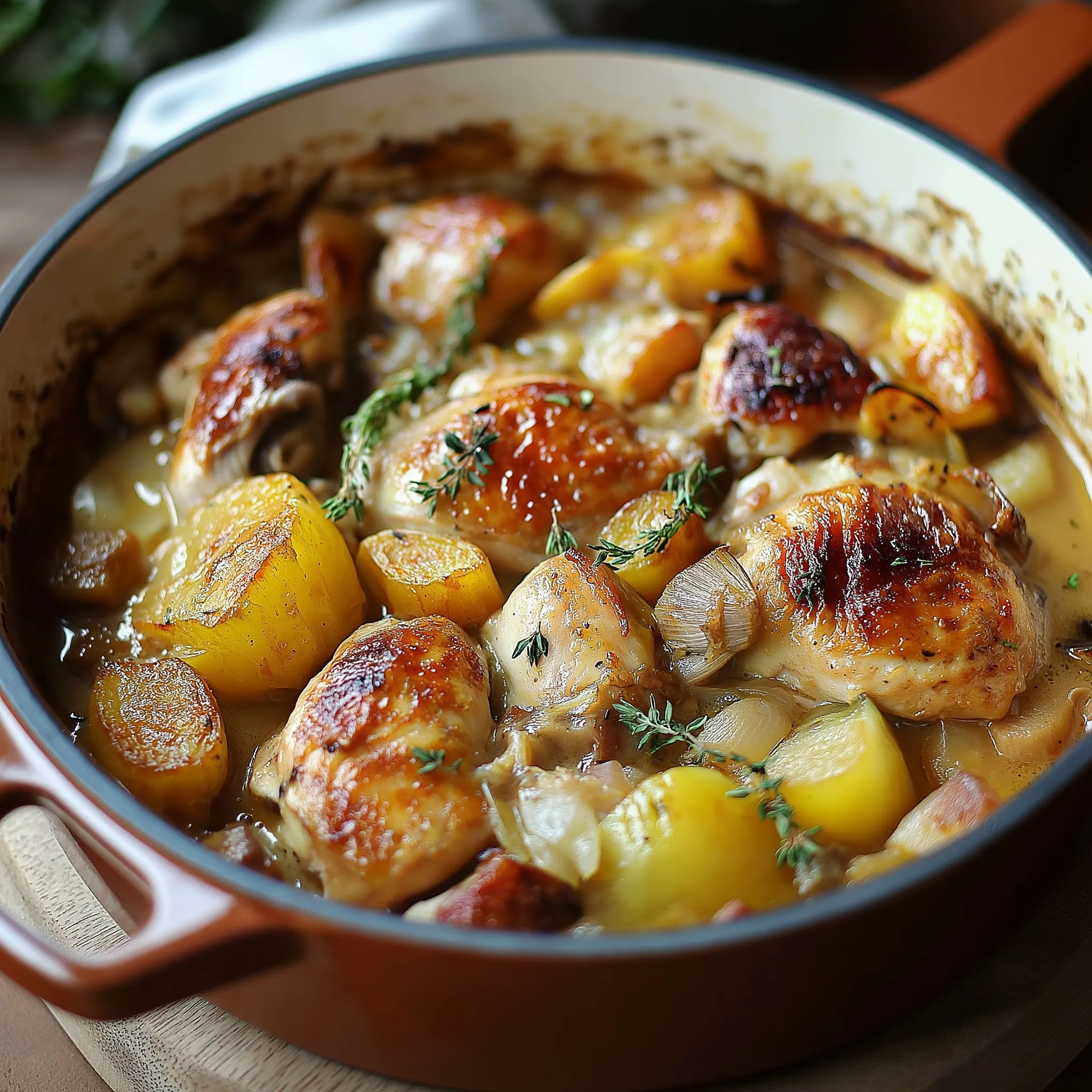 Casserole de Poulet à la Normande - Recette traditionnelle