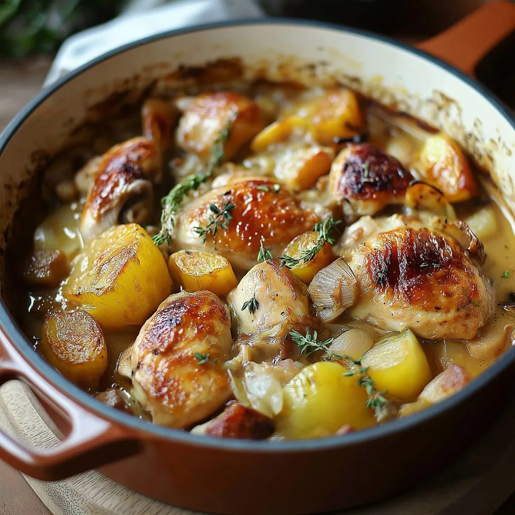 Casserole de Poulet à la Normande - Recette traditionnelle