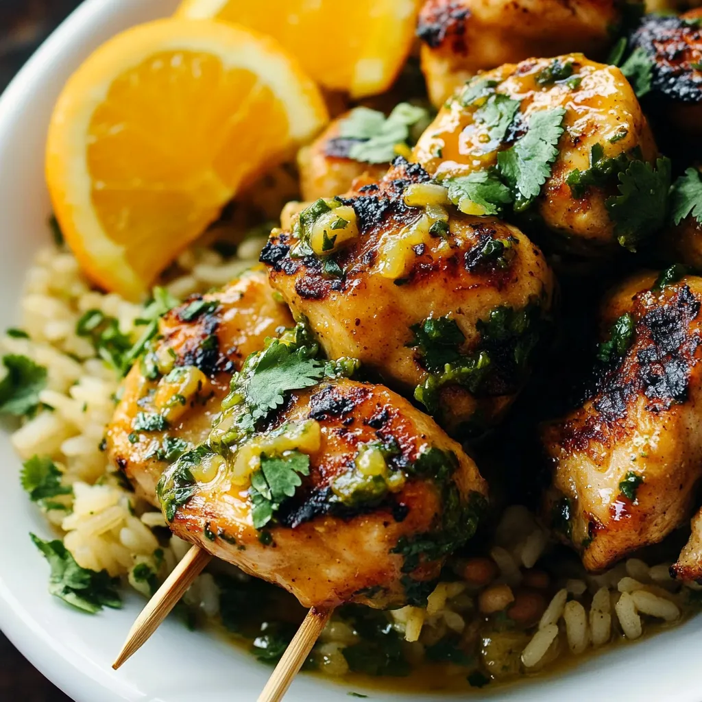 Poulet à l'orange et coriandre