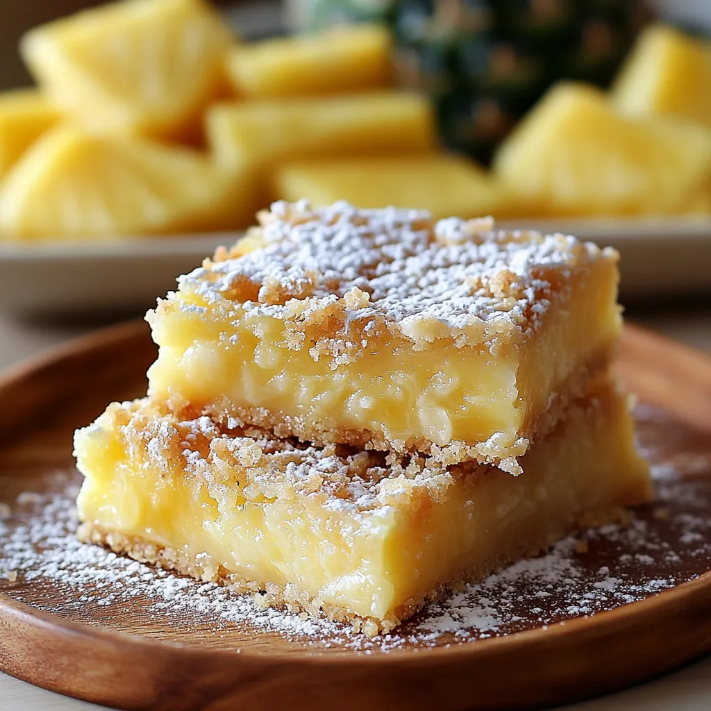 Carrés doux à l'ananas