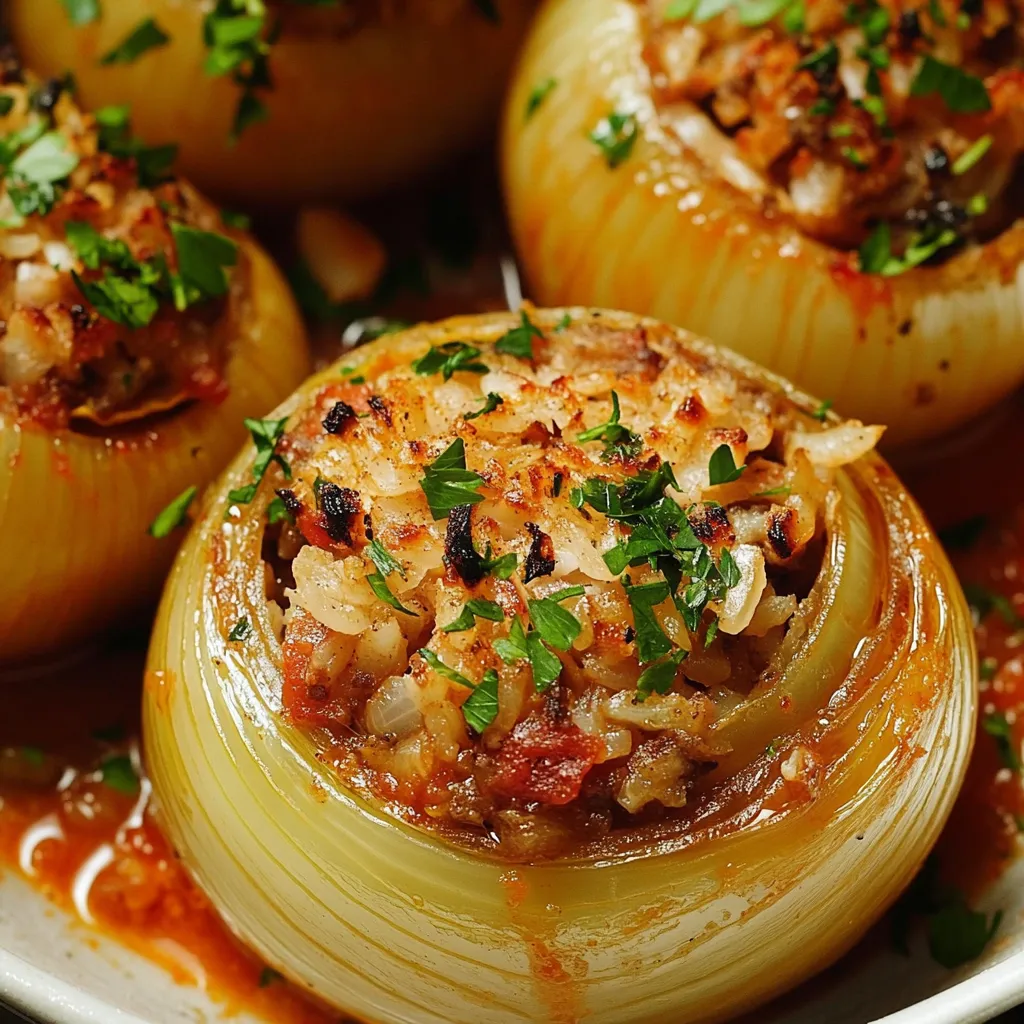 Délicieux Oignons Farcis Grecs