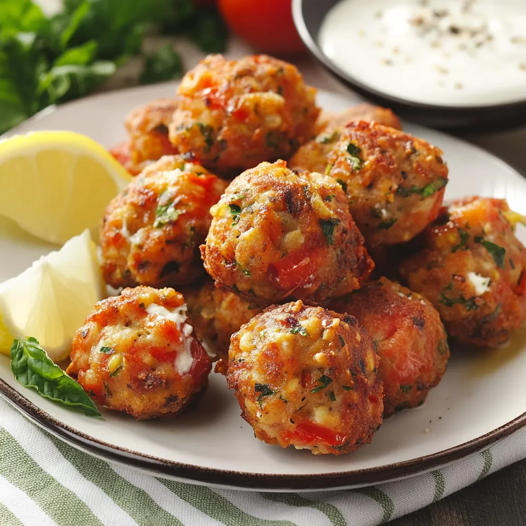 Boulettes Grecques Tomates | Apéro Méditerranéen Facile