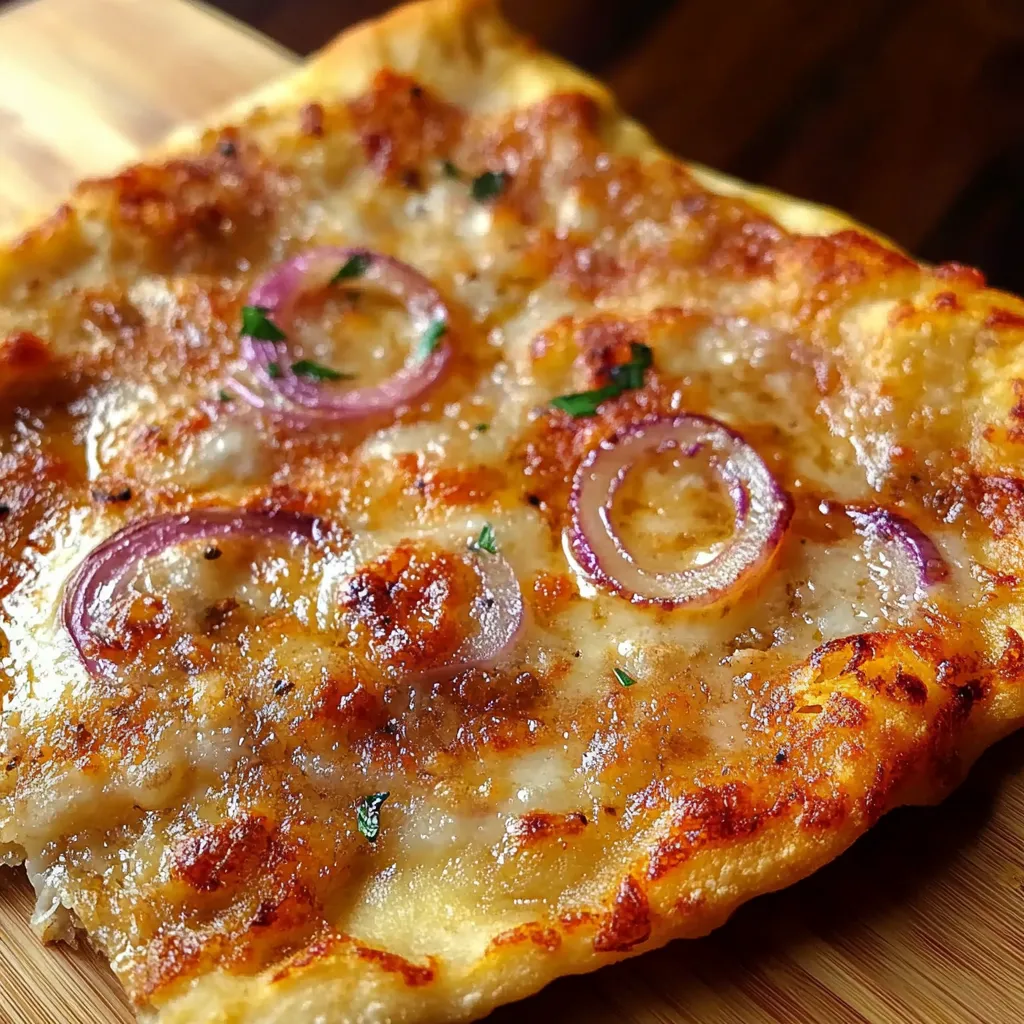 Focaccia oignons vegan facile