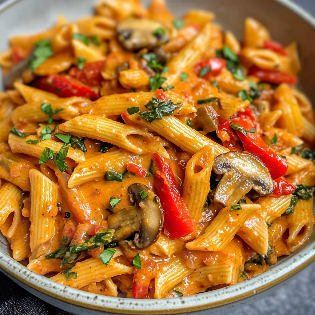 Pâtes Crémeuses Façon Fajitas Végétaliennes