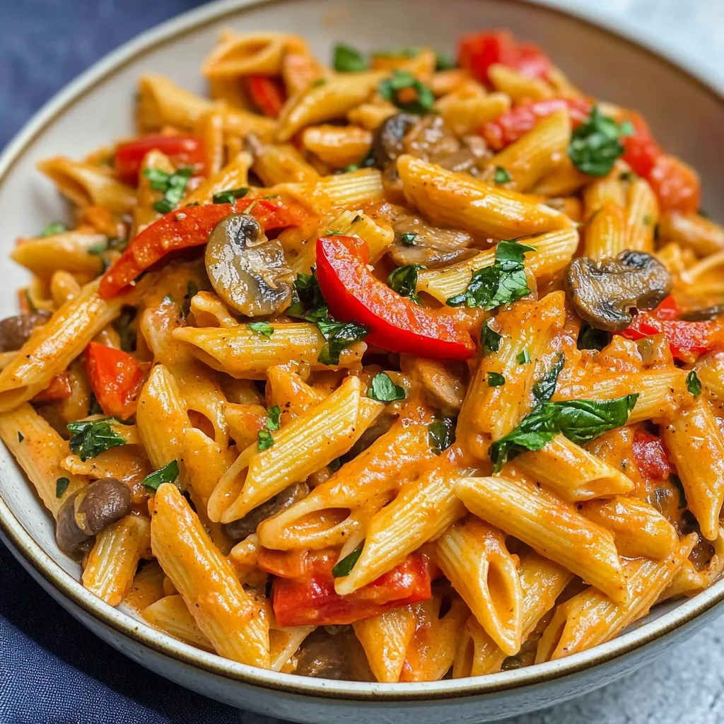 Pâtes crémeuses vegan façon fajitas ultra facile