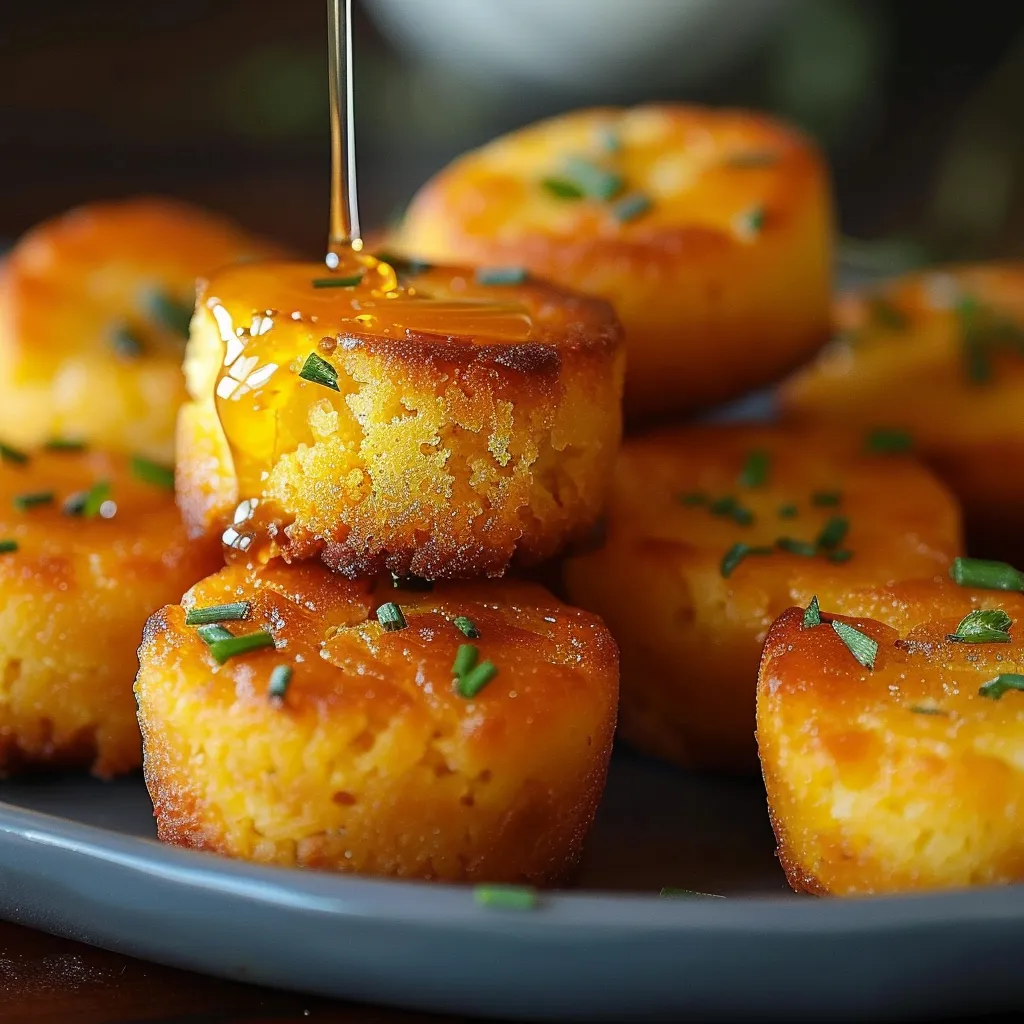 Bouchées de pain de maïs au beurre de miel – facile et rapide