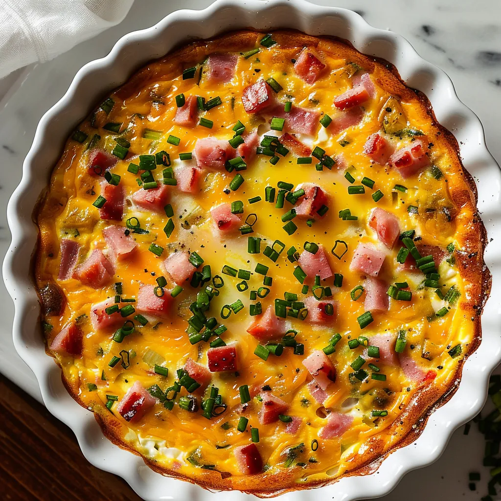 Délicieuse quiche sans croûte et fromage