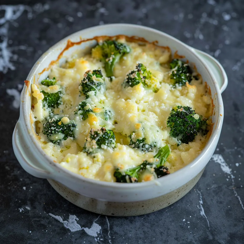 Gratin Brocoli Fromage Crémeux