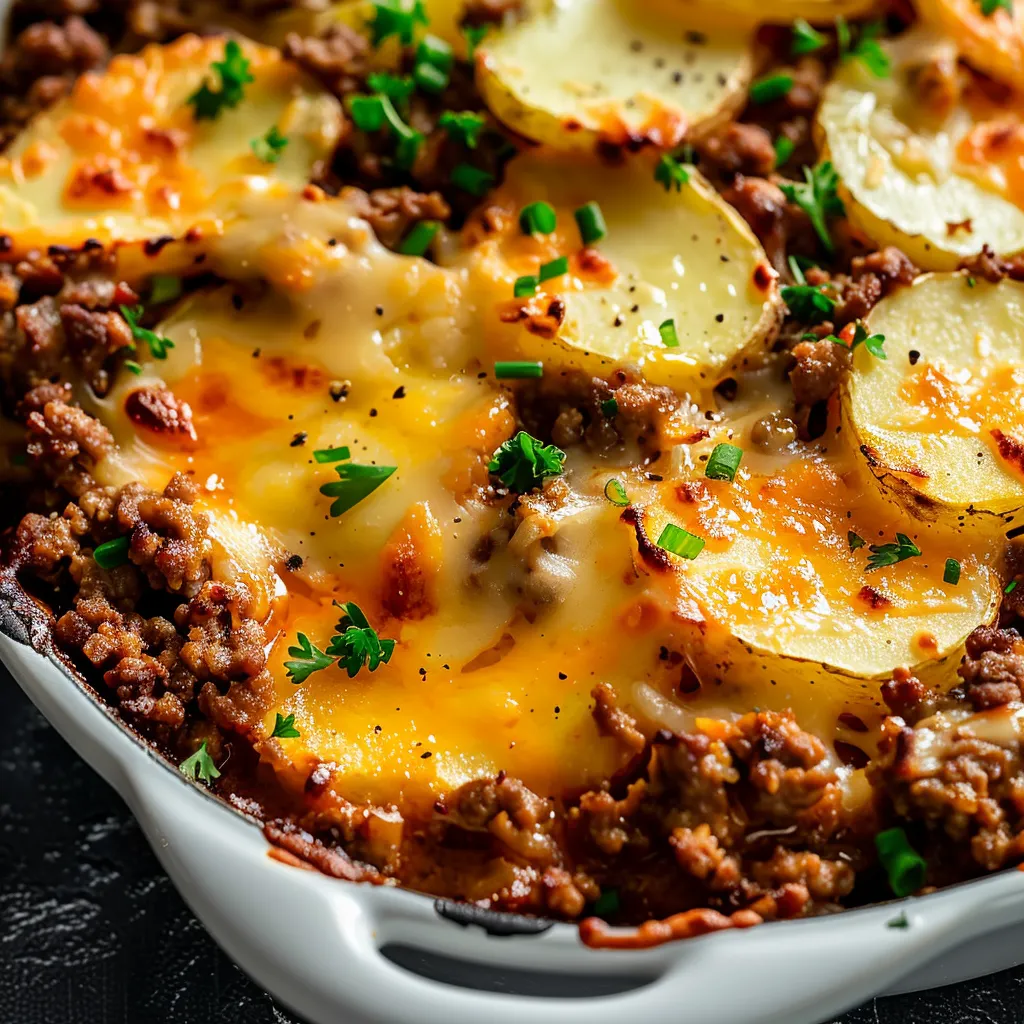 Délicieux gratin bœuf et pommes façon maison