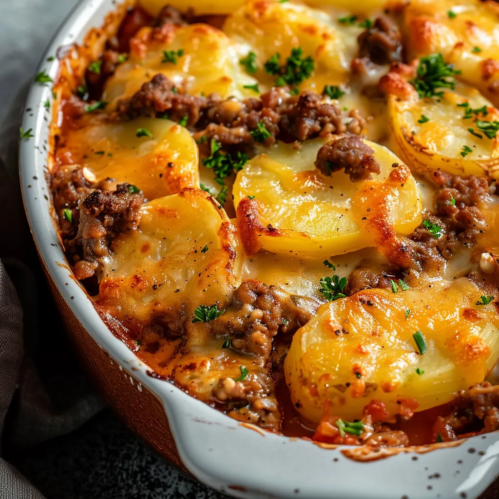 Gratin pommes de terre bœuf