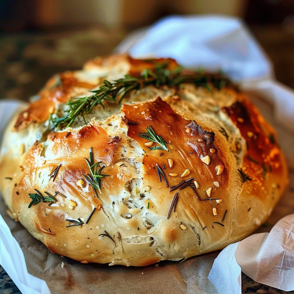 Pain maison ail romarin – super facile