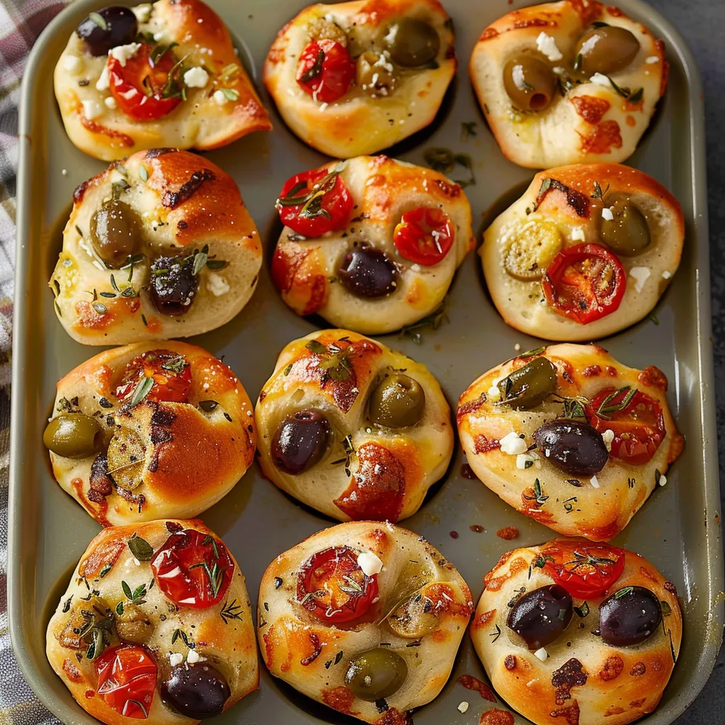Muffins Focaccia ultra rapides – Idée Apéro Gourmande