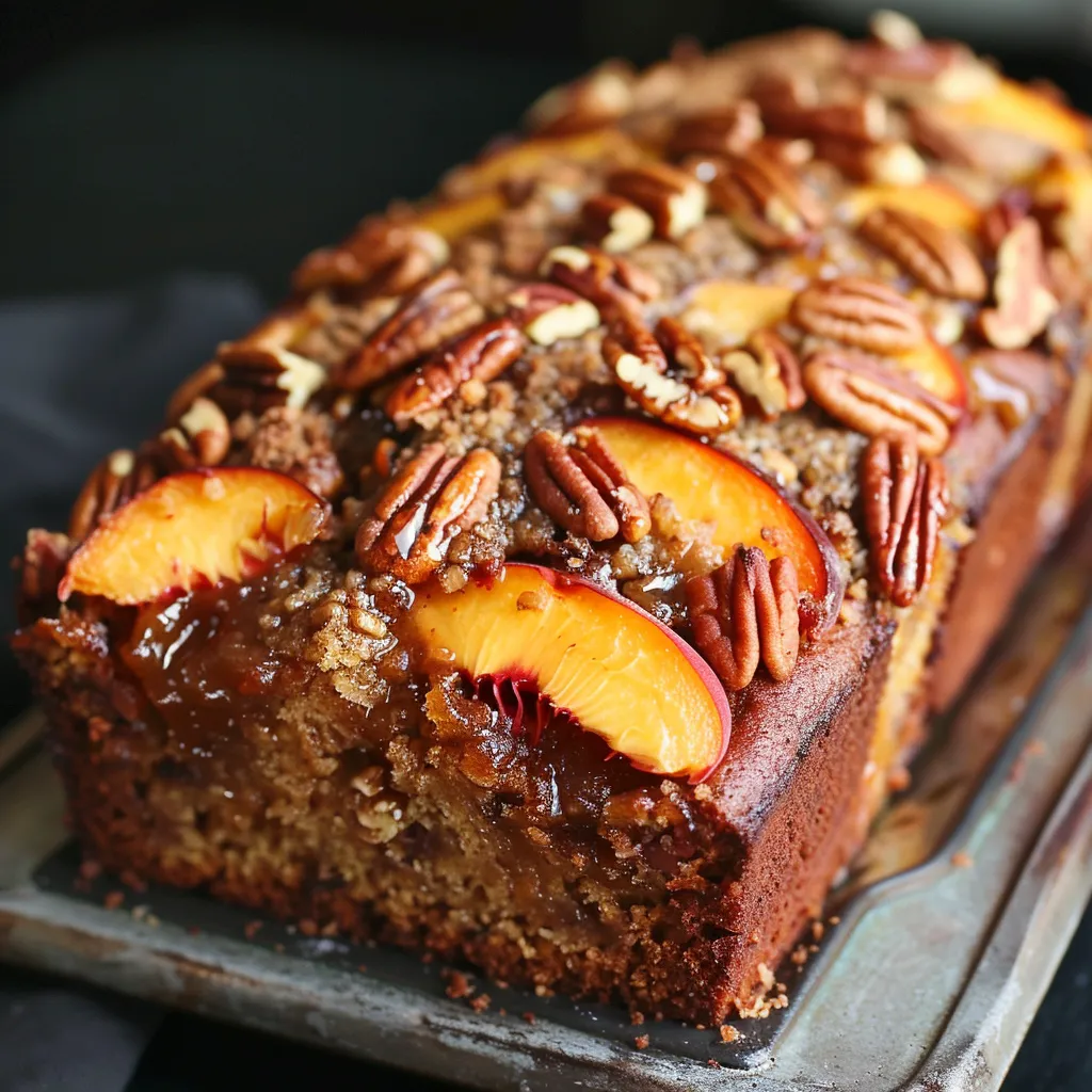 Cake Pêche Noix de Pécan Gourmand