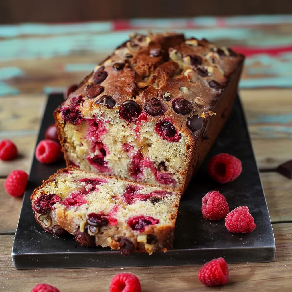 Cake Banane Chocolat Framboises Fabuleux