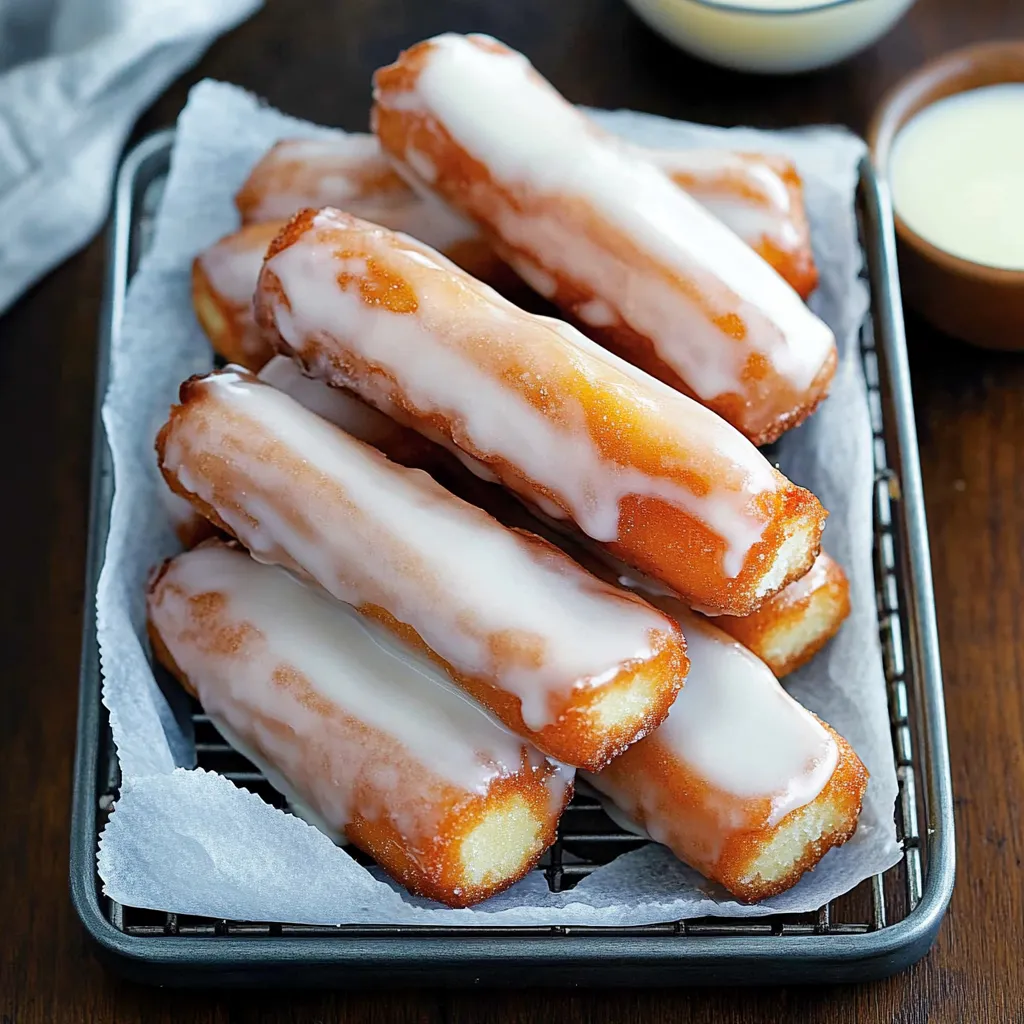 Délicieux beignets glacés dorés